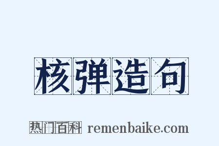 核弹造句是什么意思的图片